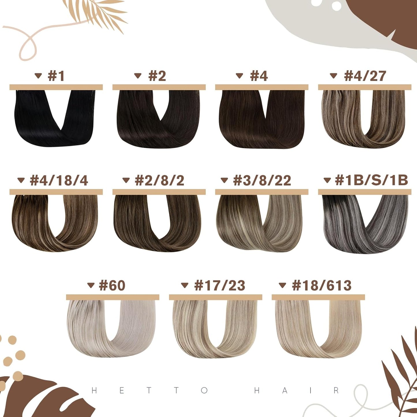 Premium 40g, 50 Strands Mixed Ash & Bleach Blonde Micro Link Hair Extensions, 12-inch