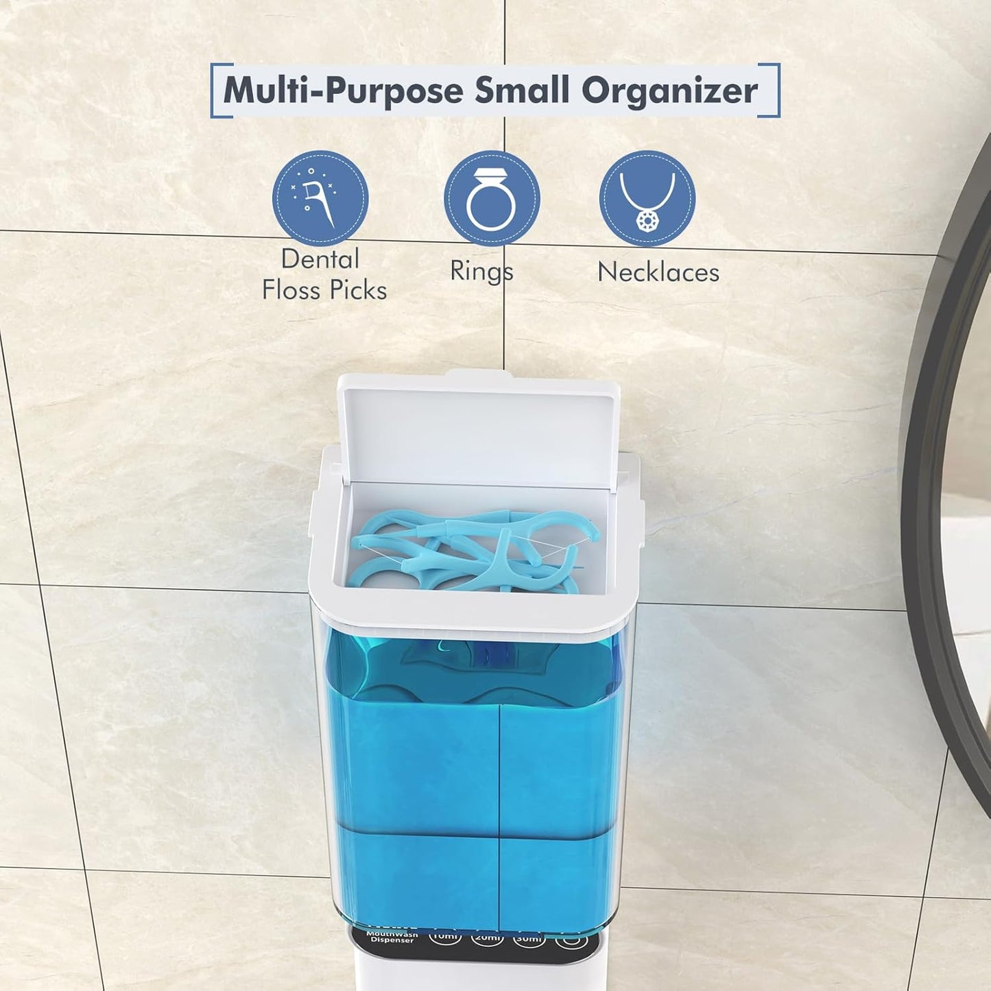Enhance Your Oral Hygiene with an Automatic Mouthwash Dispenser, 24.6 fl oz Capacity