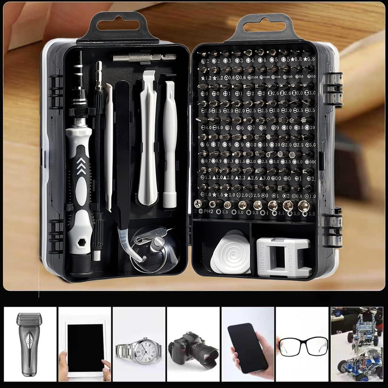115-in-1 Precision Screwdriver Set - Professional Electronics Repair Tool Kit with CR-V Bits