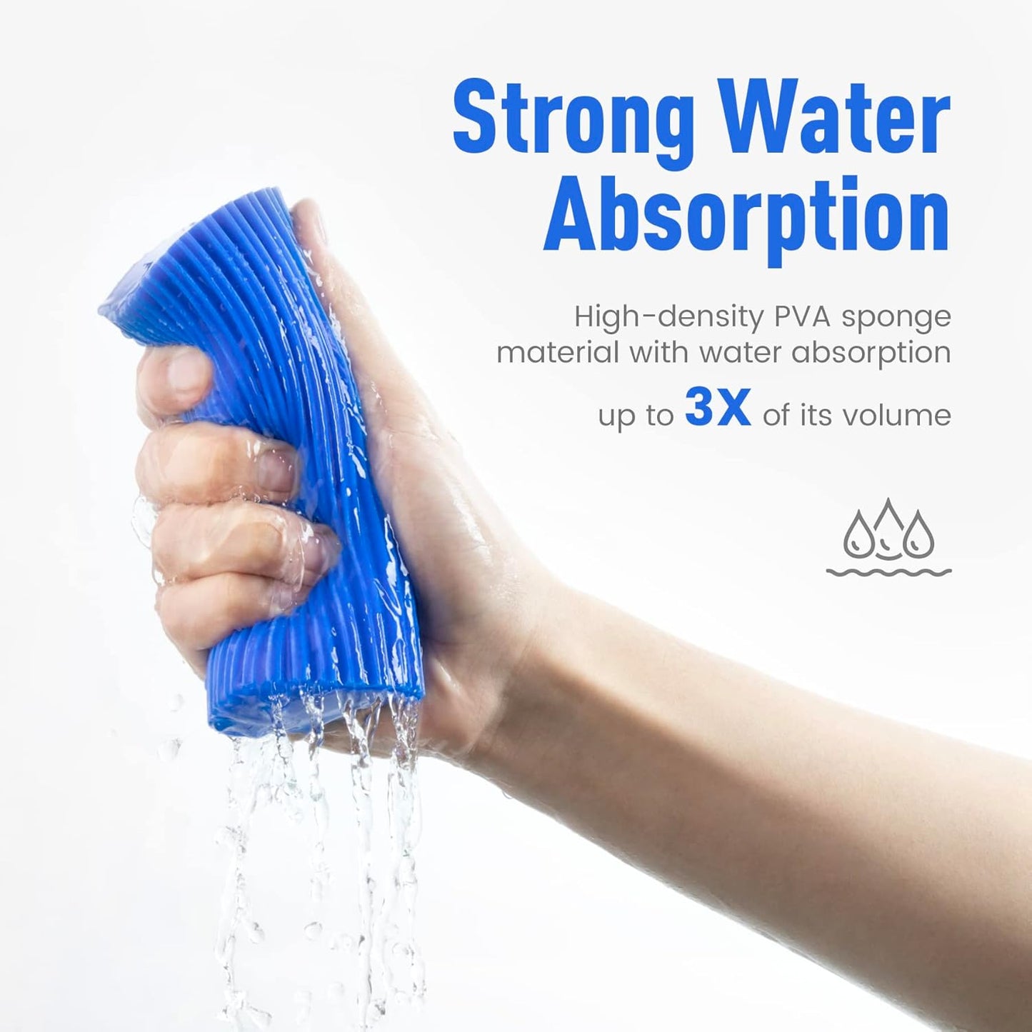 2-Pack Durable Magical Damp Cleaning Duster Sponge - Dual Guide Groove Design for Effective Dusting