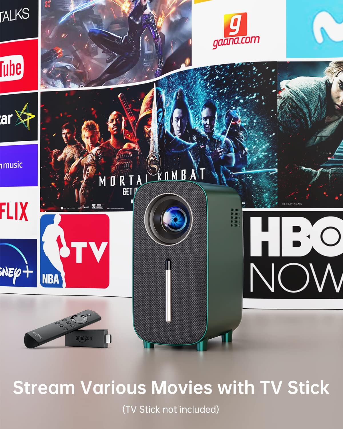 Top Mini Projector: 4K Support, 8500 Lumens, Bluetooth, 200" Screen – Perfect for Home Cinema & Outdoor Movies