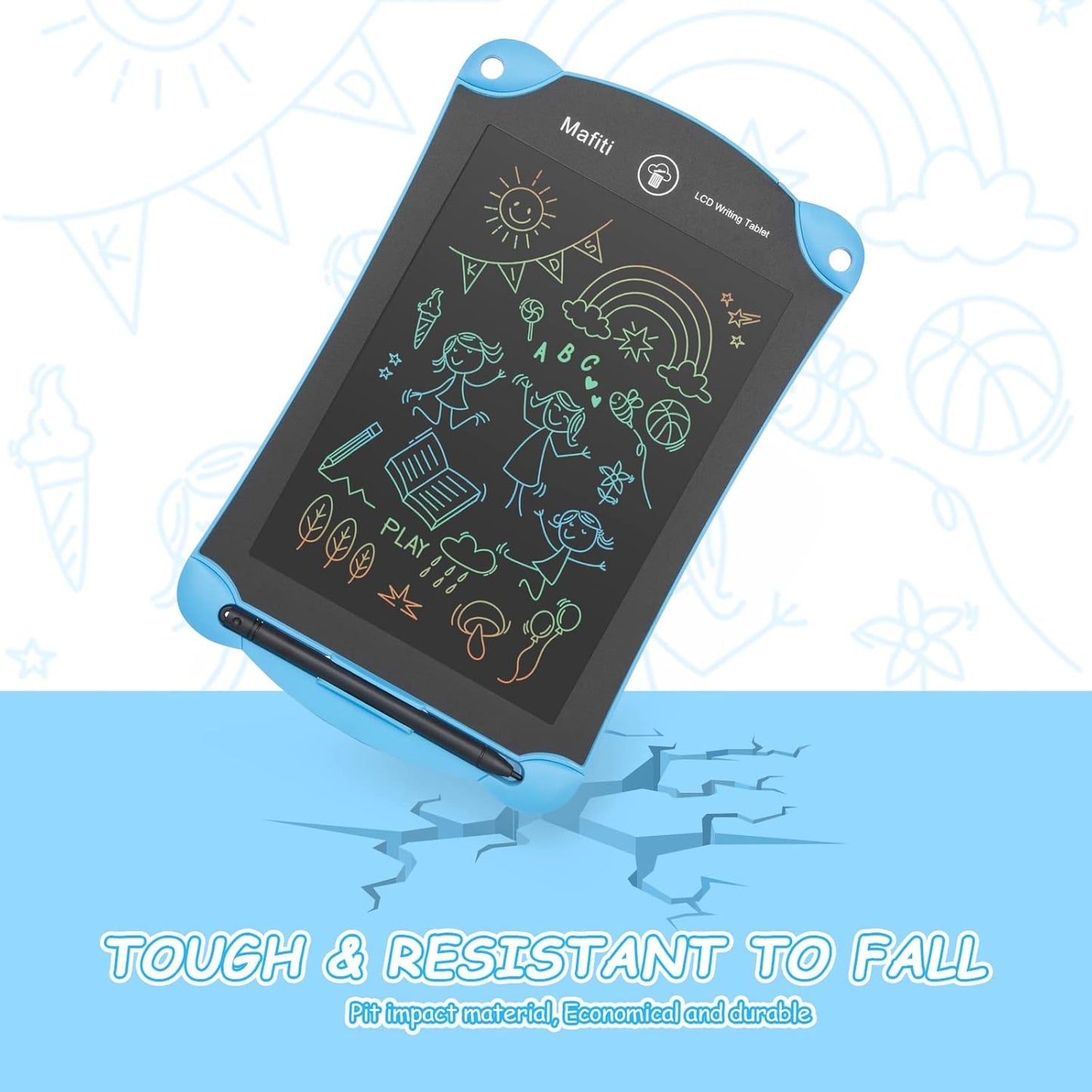 Colorful 8.5 Inch LCD Writing Tablet for Kids - Electronic Doodle Drawing Board, Blue