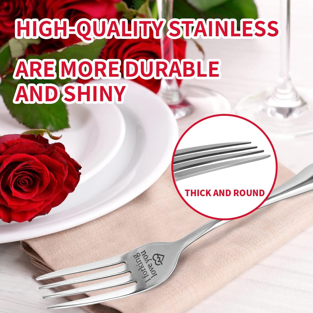 "I Forking Love You" Engraved Stainless Steel Fork Gift For Loved One