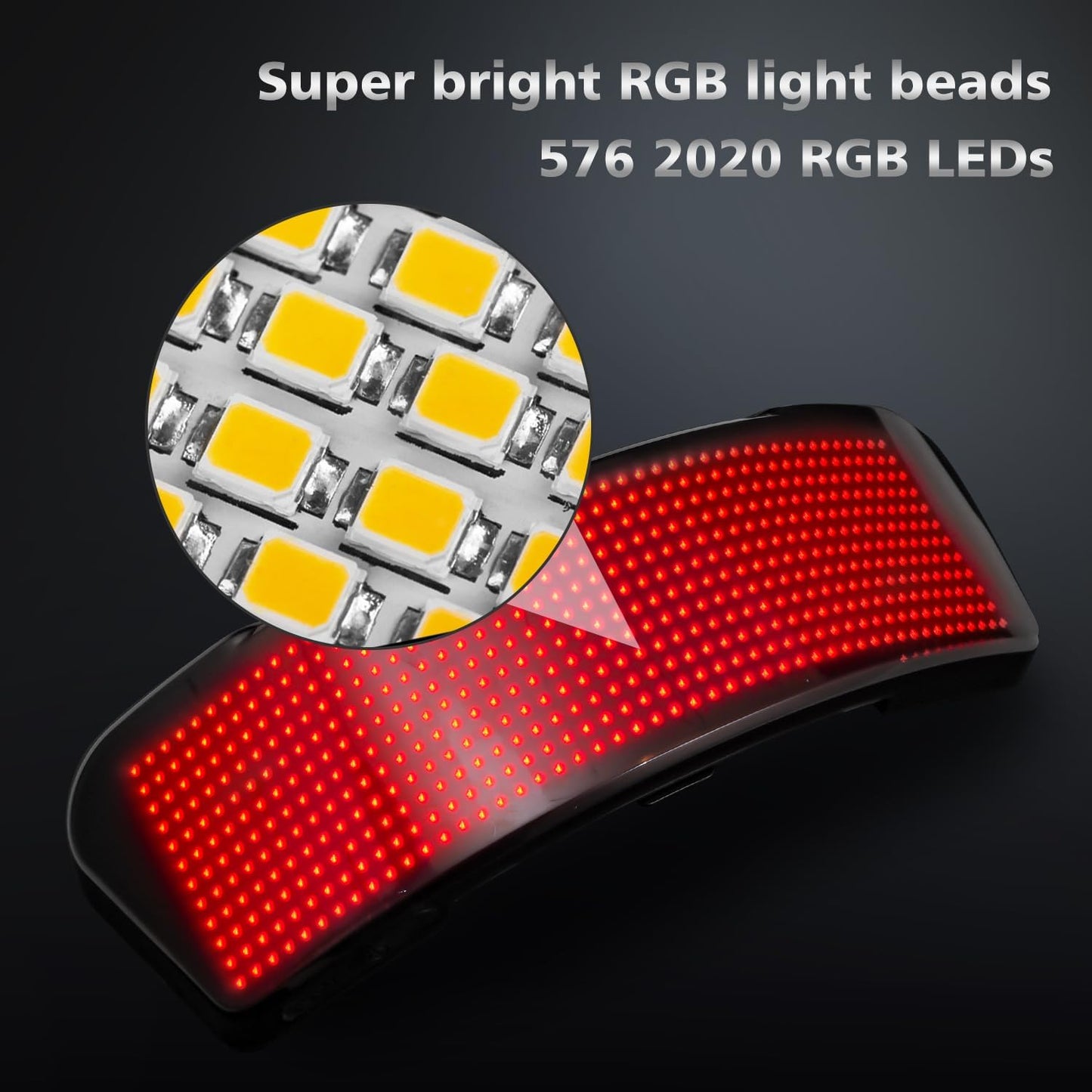 Smart LED Helmet Tail Light: Brake-Sensing, USB Rechargeable, Adjustable Sensitivity