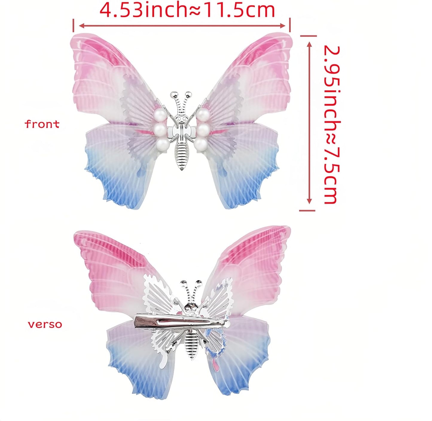 Colorful Jumping Butterfly Hair Clips & DIY Bracelet Kits for Creative Styling