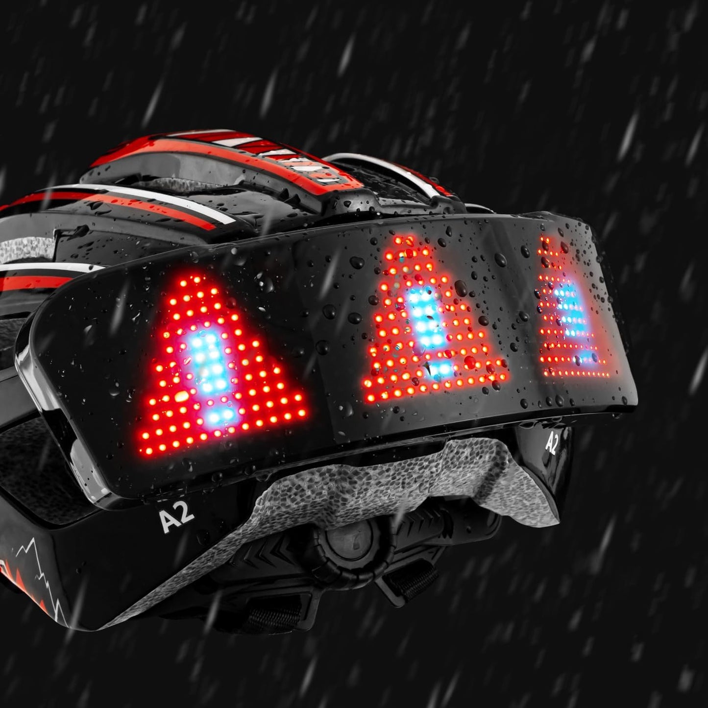 Smart LED Helmet Tail Light: Brake-Sensing, USB Rechargeable, Adjustable Sensitivity