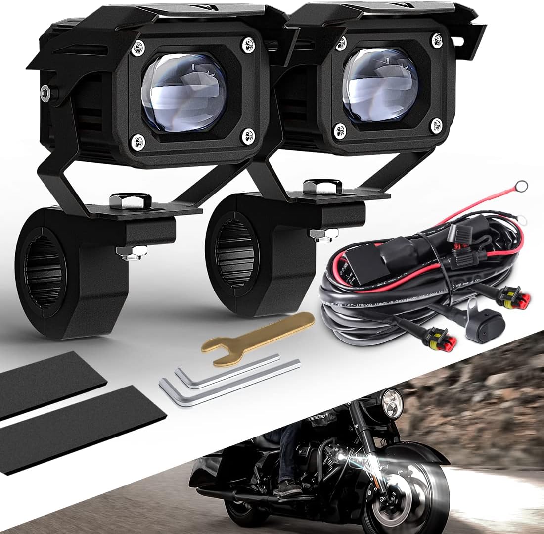 LED Motorcycle Spot & Fog Lights: Bright, Durable, Easy Install