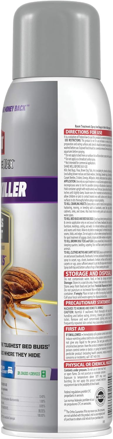 Ortho Home Defense Max Bed Bug Killer - Also Kills Fleas & Brown Dog Ticks, Spot Treatment, 18 oz
