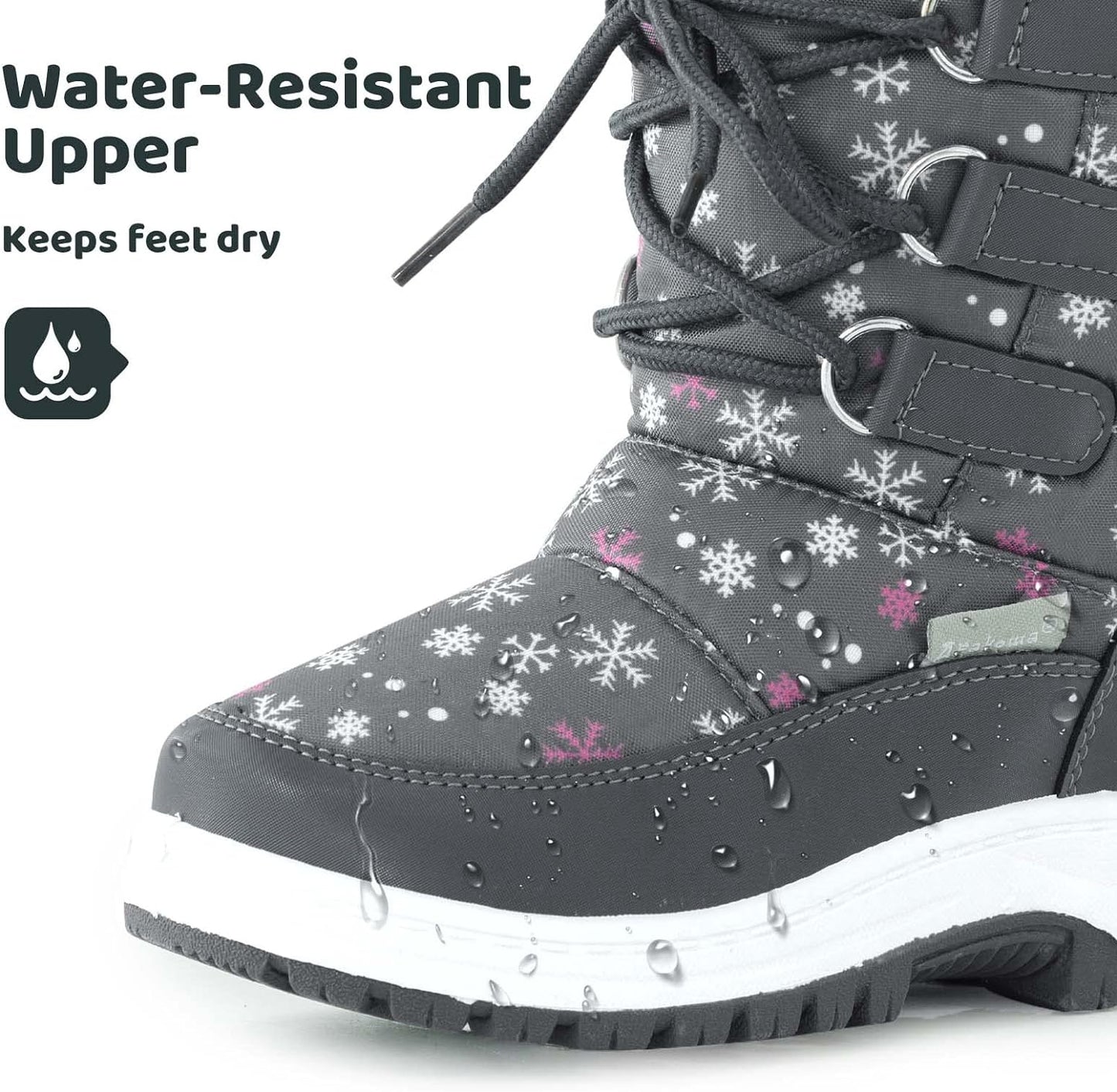 Insulated Fur Winter Snow Boots for Little Kids - Size 1 Warm & Stylish