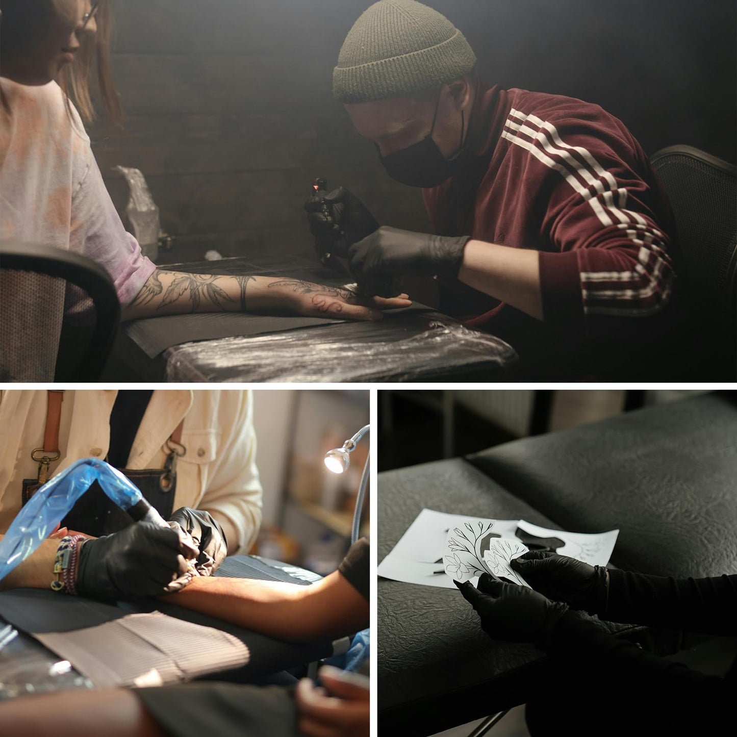 XL Tattoo Armrest Stand, Oversized 27.5 x 12.6 in Pad, 180° Rotating Panel, Height Adjustable 26-38 in, Detachable PU Leather Cover, Studio Use