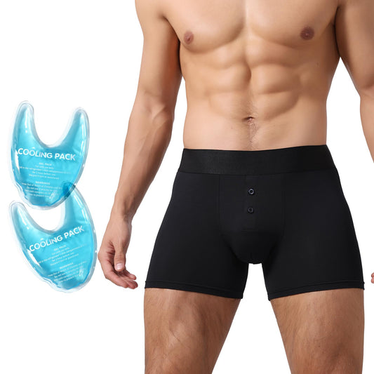 Post-Vasectomy Recovery Underwear Snug Briefs with 2 Custom Gel Ice Packs - Size 3XL
