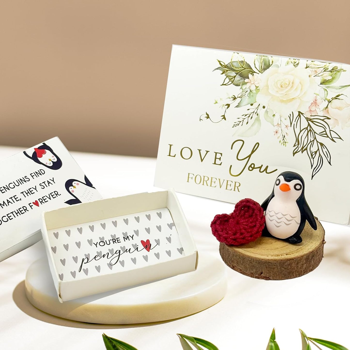 Mini Penguin Love Token in Matchbox: Unique Anniversary & Valentine Gift