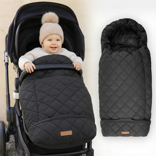Waterproof Winter Stroller Cover and Baby Bunting Bag with Soft Fleece Lining - Universal Fit Footmuff for Rain, Wind, and Snow