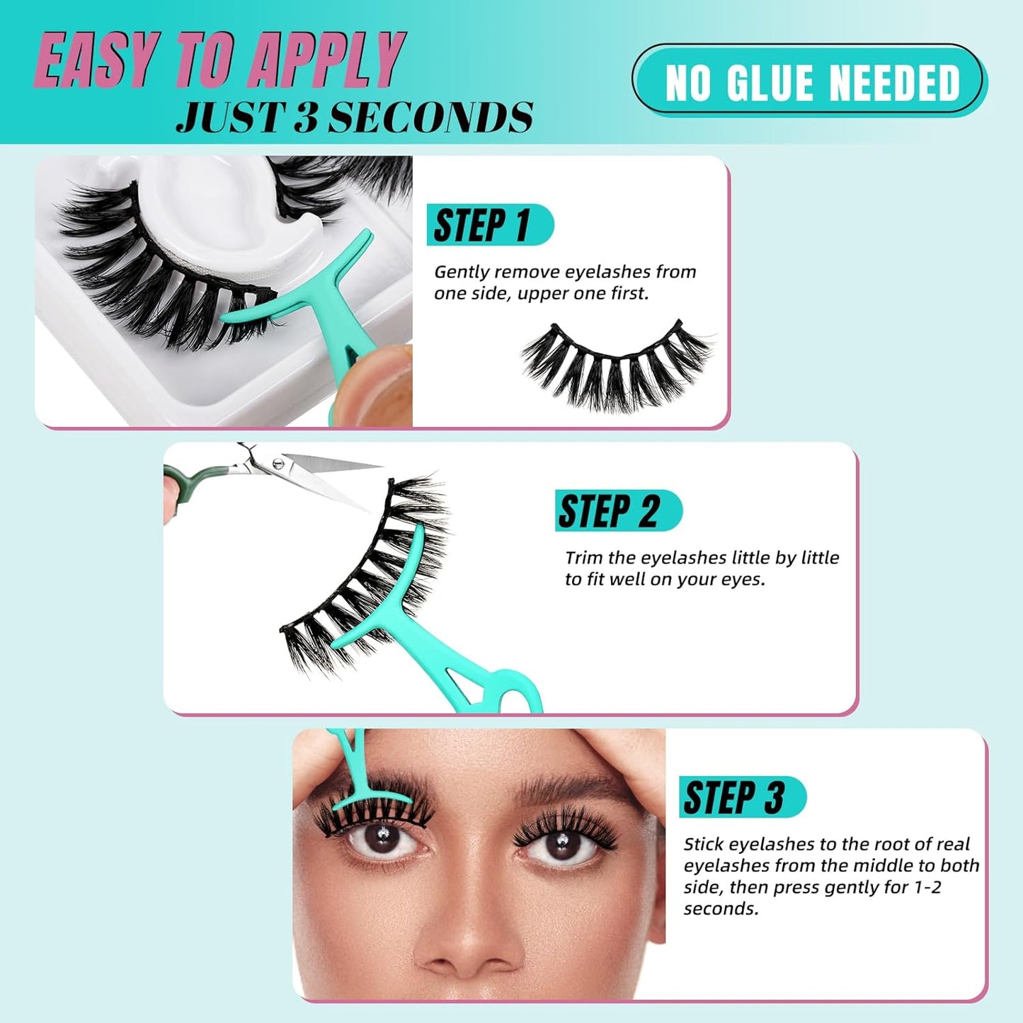 Ultimate Guide to Reusable Self-Adhesive Eyelashes: 8 Pairs with Tweezer, 4 Styles from 8-17mm for Lash Extensions at Home