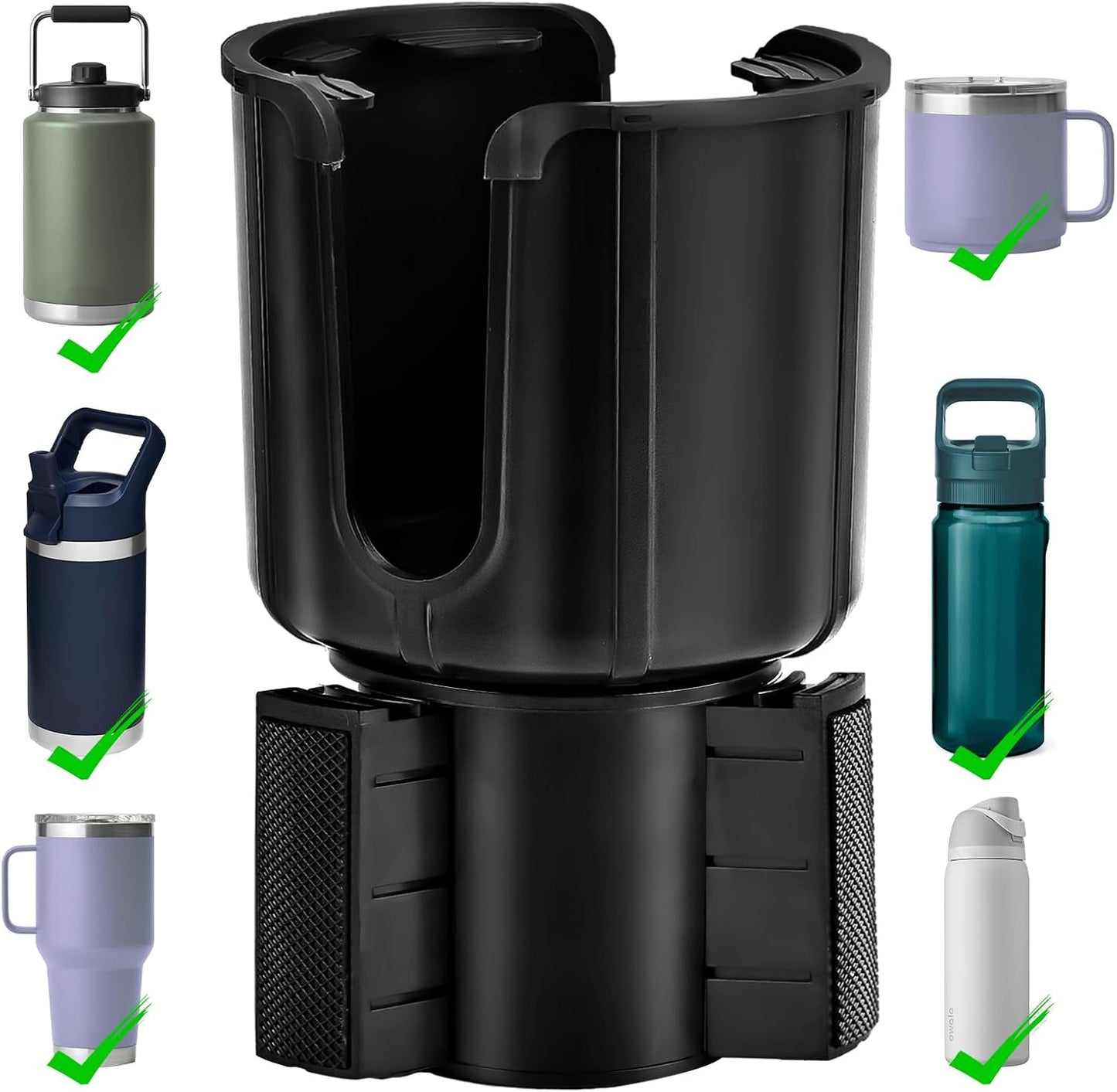Maximize Space with Our Cup Holder Expander Adapter – Fits Yeti, Nalgene, Hydro Flasks & More!