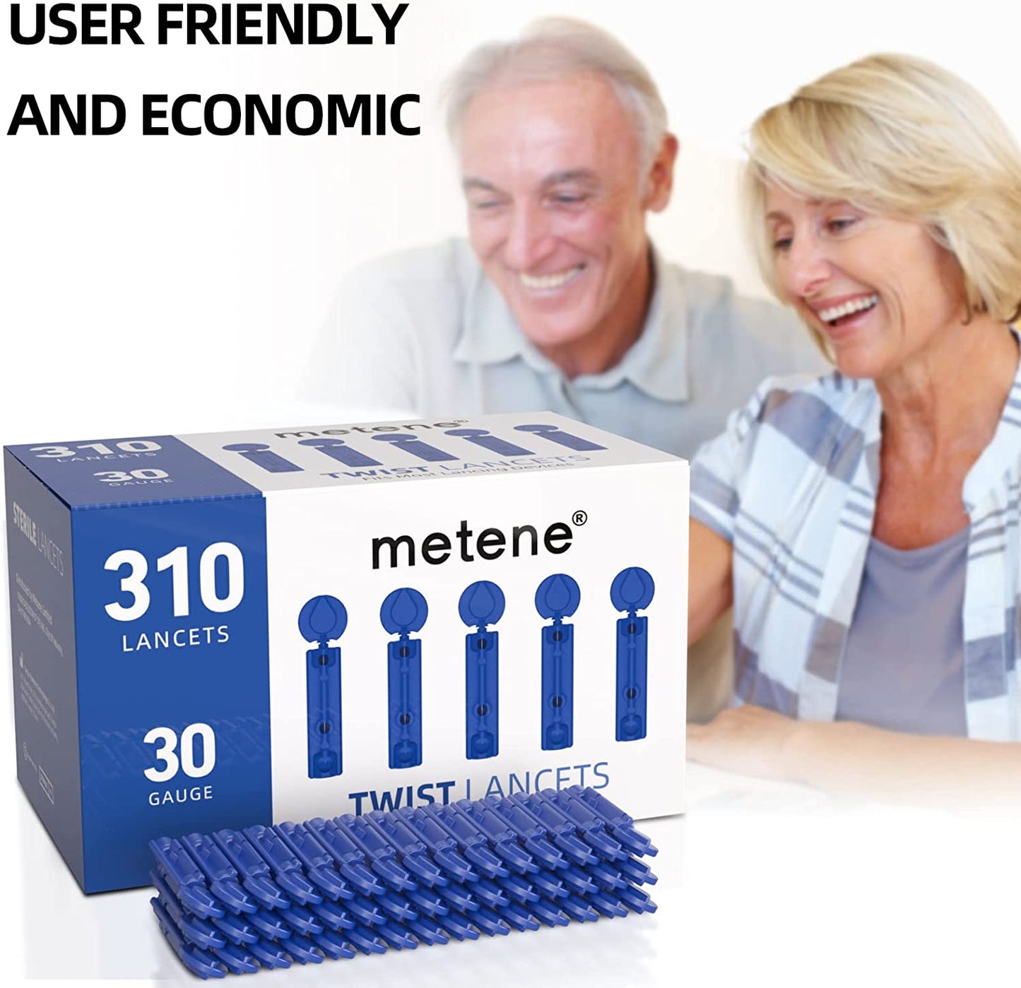 310ct 30 Gauge Twist Top Sterile Lancets for Lancing Devices