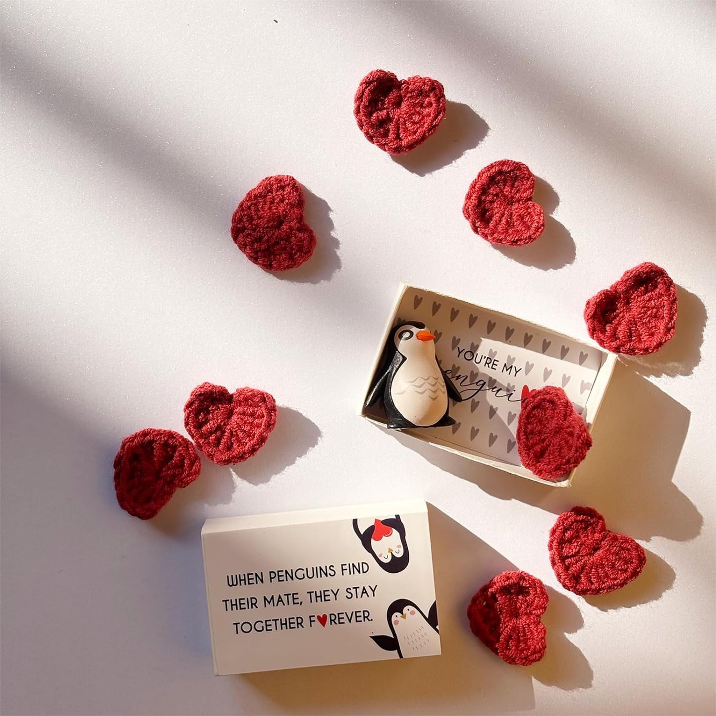 Mini Penguin Love Token in Matchbox: Unique Anniversary & Valentine Gift