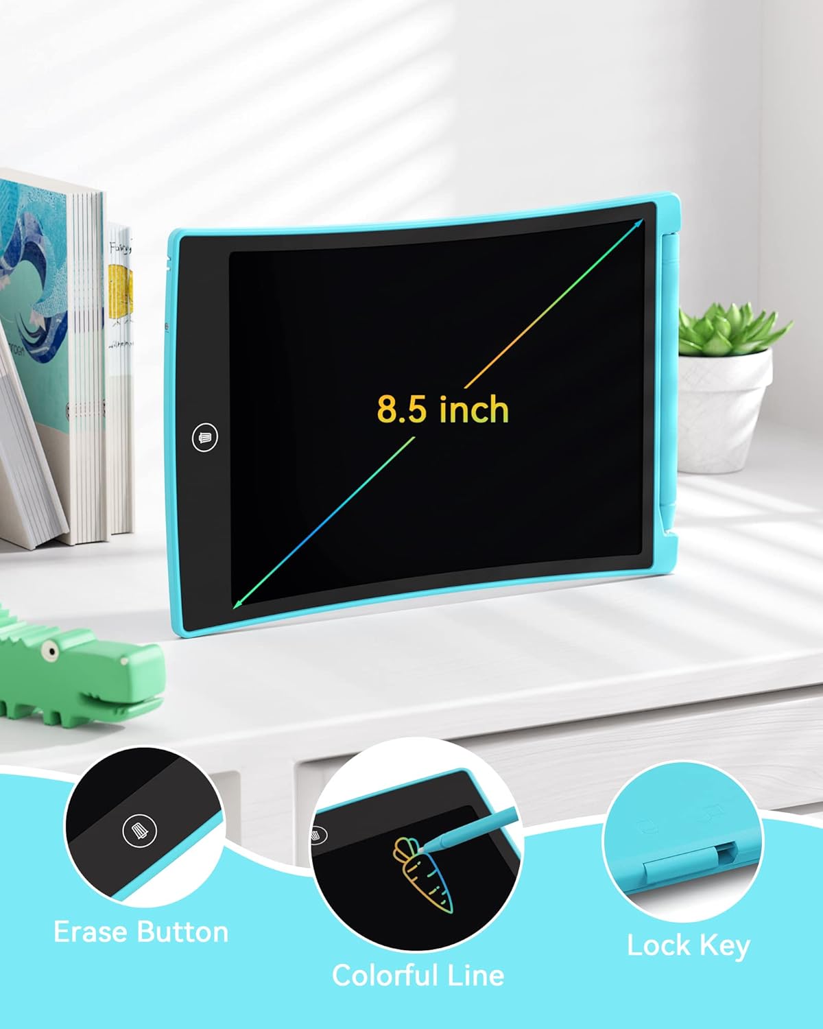 Colorful LCD Writing Tablet for Kids - Perfect for Drawing & Learning On the Go, Fits Easily in Any Bag