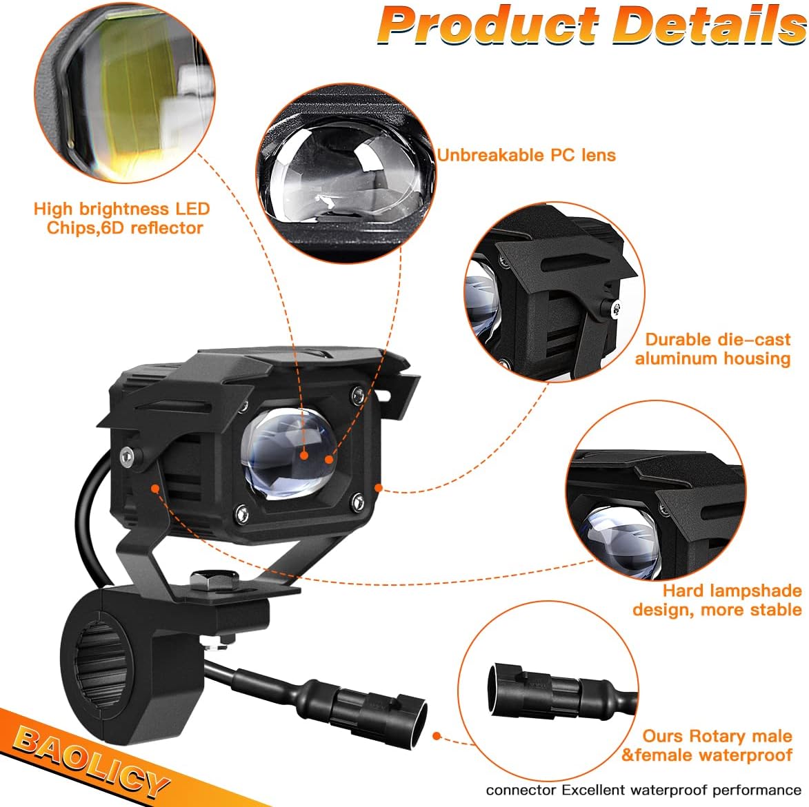 LED Motorcycle Spot & Fog Lights: Bright, Durable, Easy Install