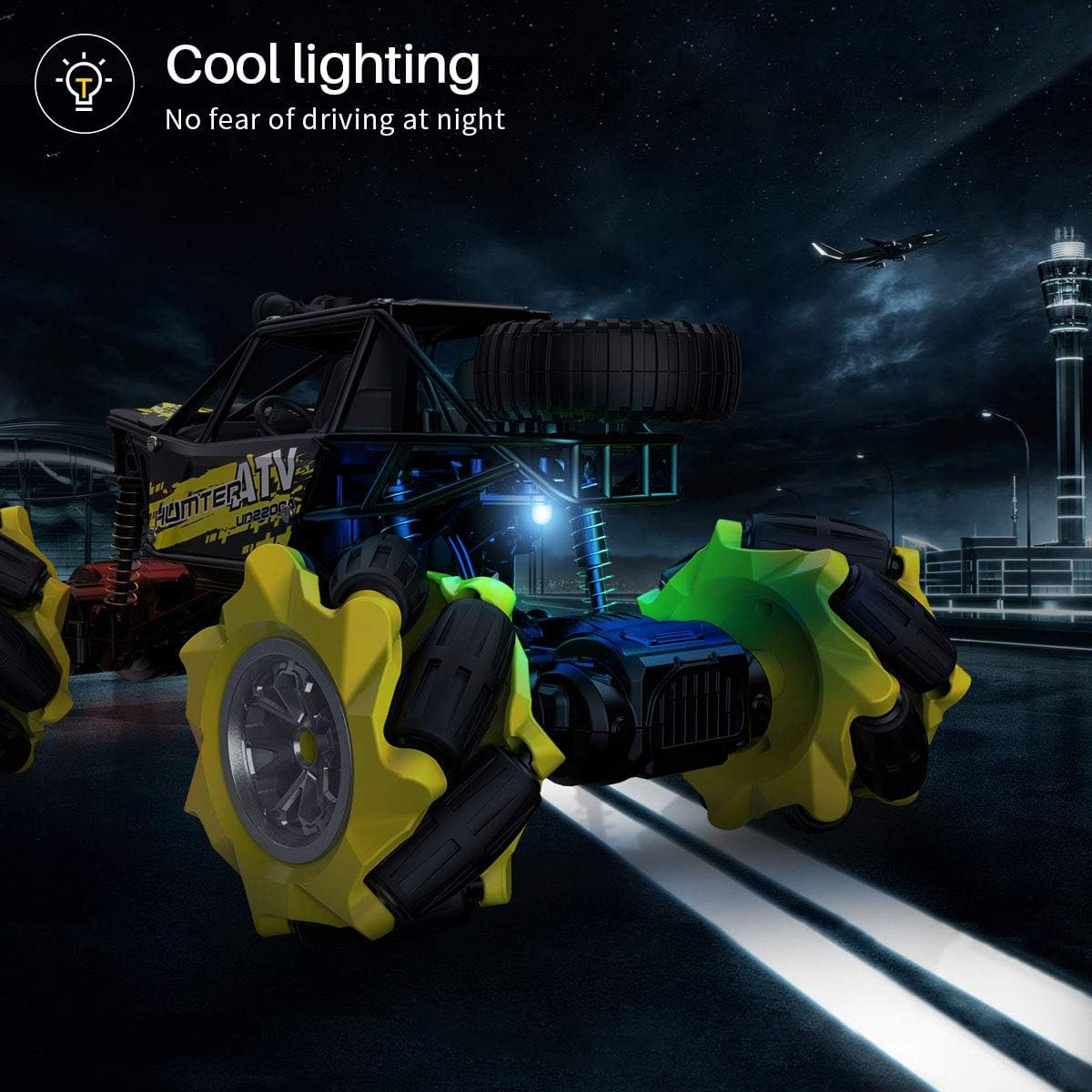 Discover the Thrilling 1/20 Metal RC Monster Truck - Perfect Toy for Kids, 360° Spins, LED Lights, Durable Zinc Frame