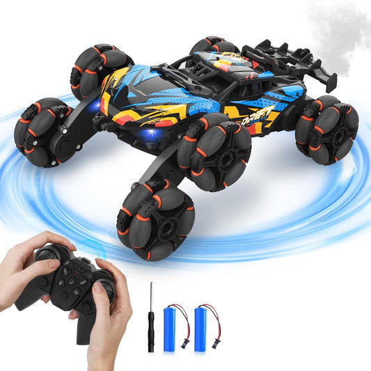 Explore Thrilling 6WD RC Drift Stunt Car – Perfect Gift for Kids & Adults – 360° Rotations & Sprays