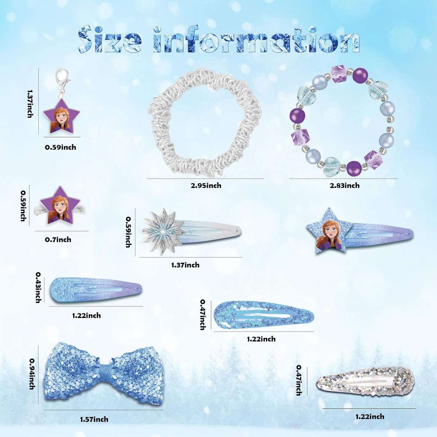 Girls Christmas Advent Calendar - 24 Day Countdown with DIY Charm Bracelet & Accessories