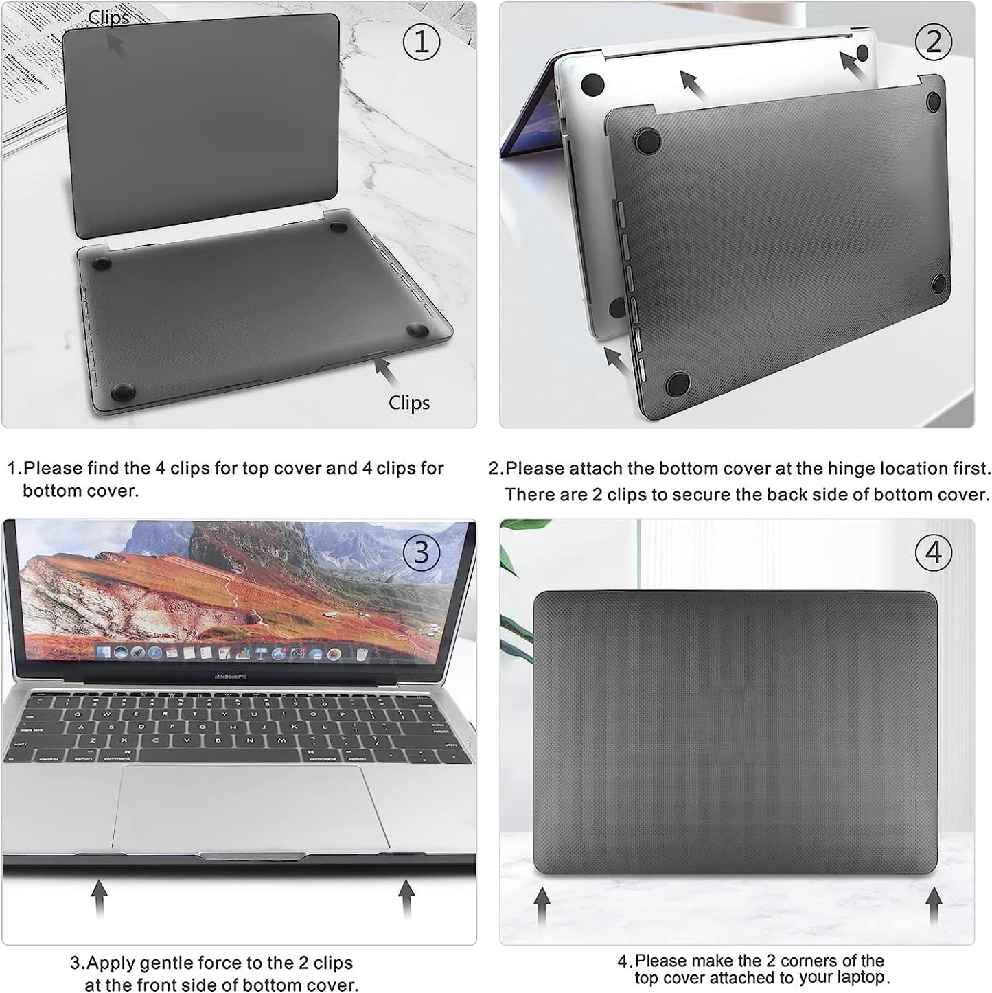 Artistic Faces M1 MacBook Pro 13" w/ Touch Bar Hard Shell Case & Keyboard Cover