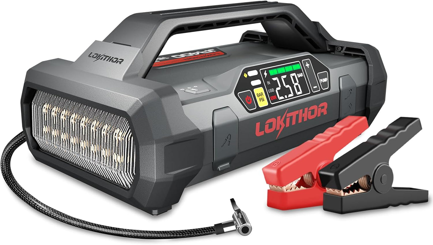 Maximize Your Vehicle's Uptime with Our 12V Jump Starter & Air Compressor for Cars & Trucks