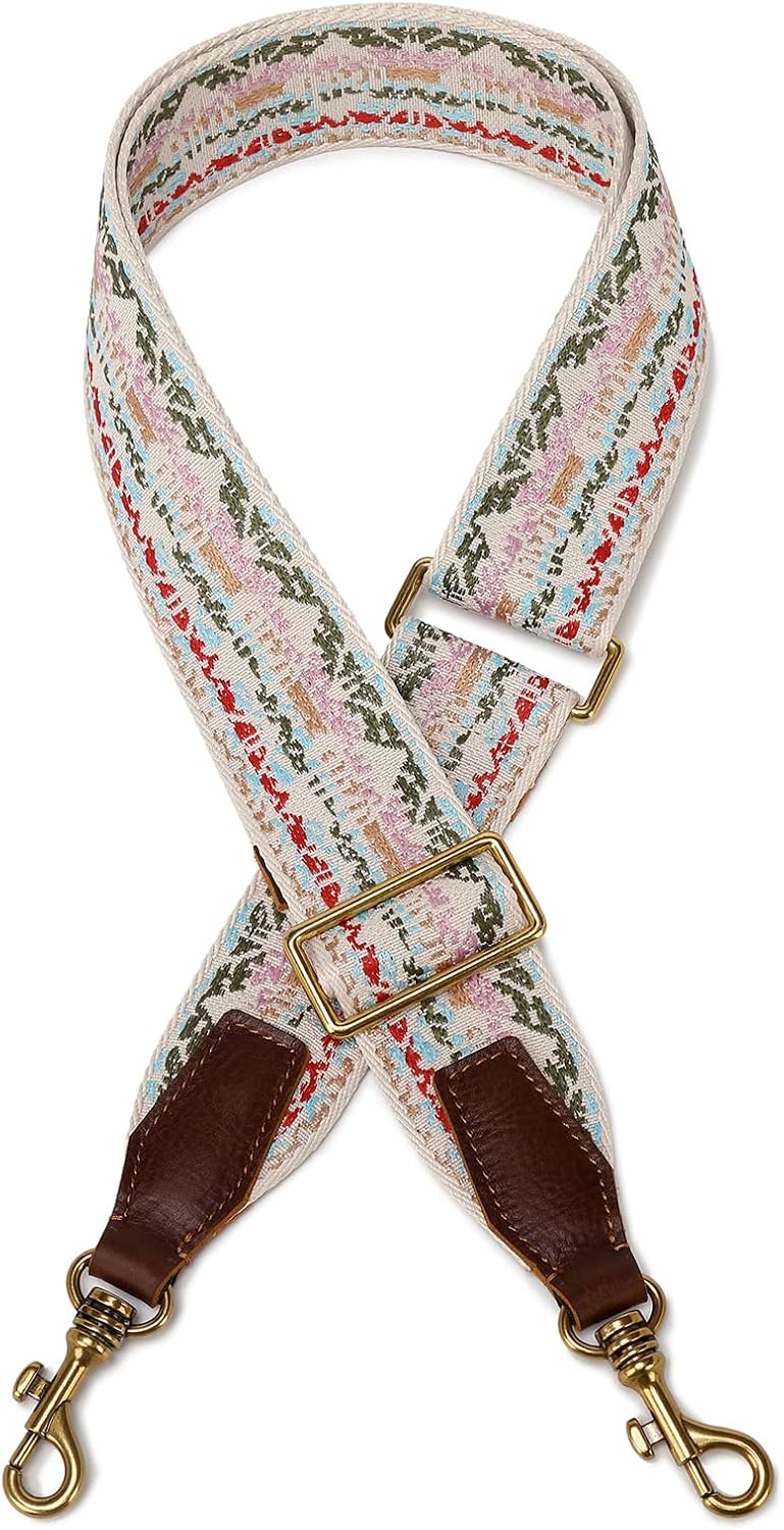 Adjustable Cowhide Head Wide Shoulder Strap for Bags and Guitars
