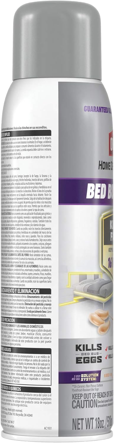 Ortho Home Defense Max Bed Bug Killer - Also Kills Fleas & Brown Dog Ticks, Spot Treatment, 18 oz