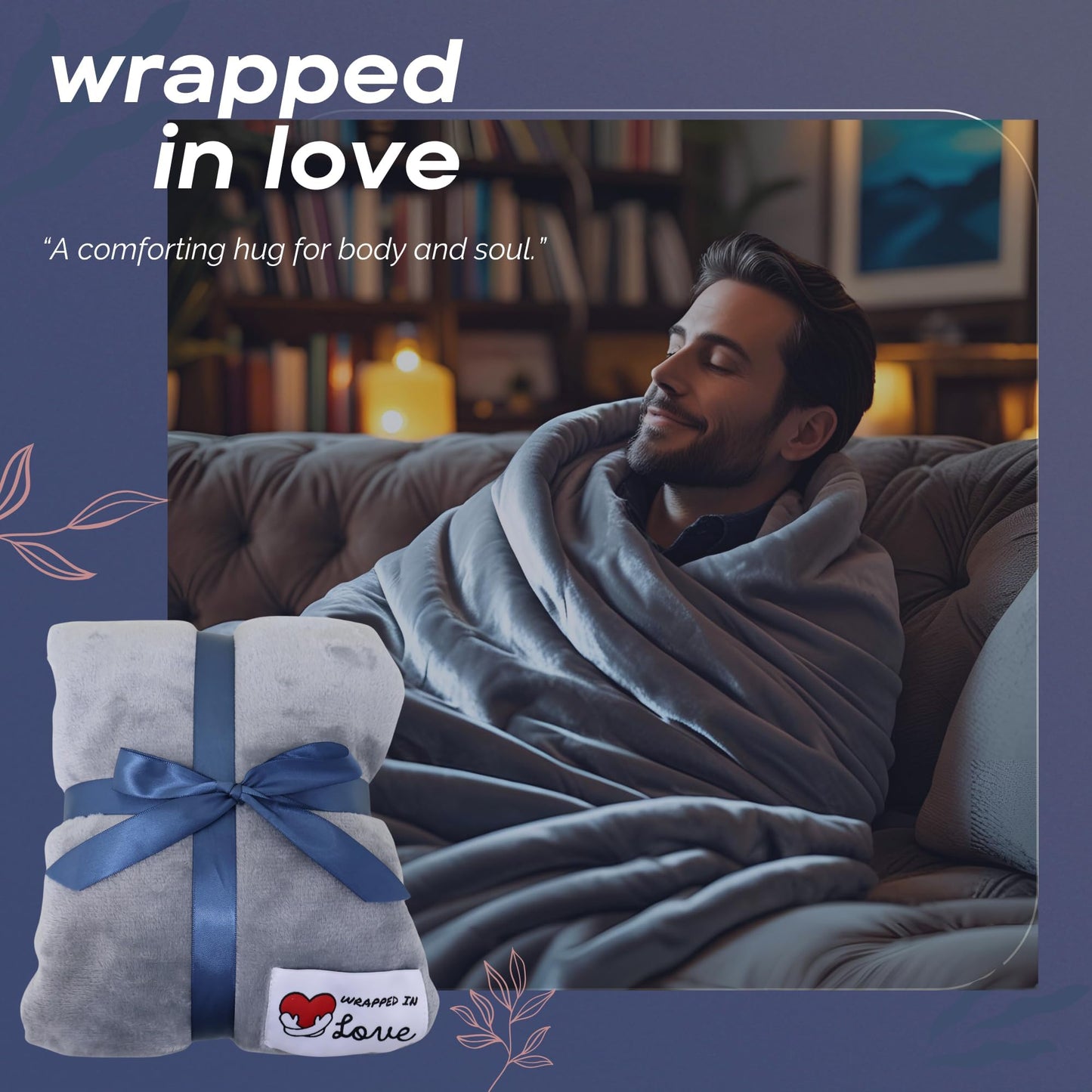 Get Well Soon Care Package Gift Basket for Women and Men with Hug Blanket, Fuzzy Socks, Scented Candle, and Mug - Surgery Recovery and Chemo Support