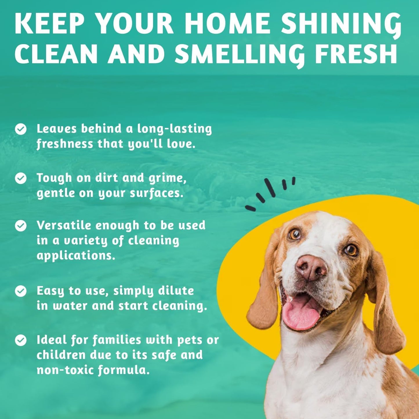 Multi-Purpose Cleaner and Pet Odor Eliminator Concentrate - Sky Breeze Scent, 64 fl oz (Makes 32 Gallons) - pH Neutral Floor and Surface Stain Remover