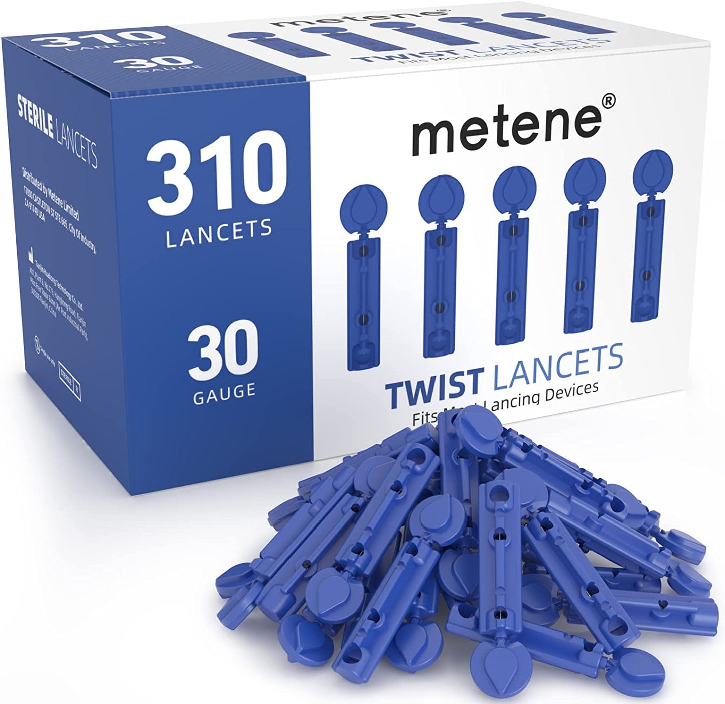 310ct 30 Gauge Twist Top Sterile Lancets for Lancing Devices