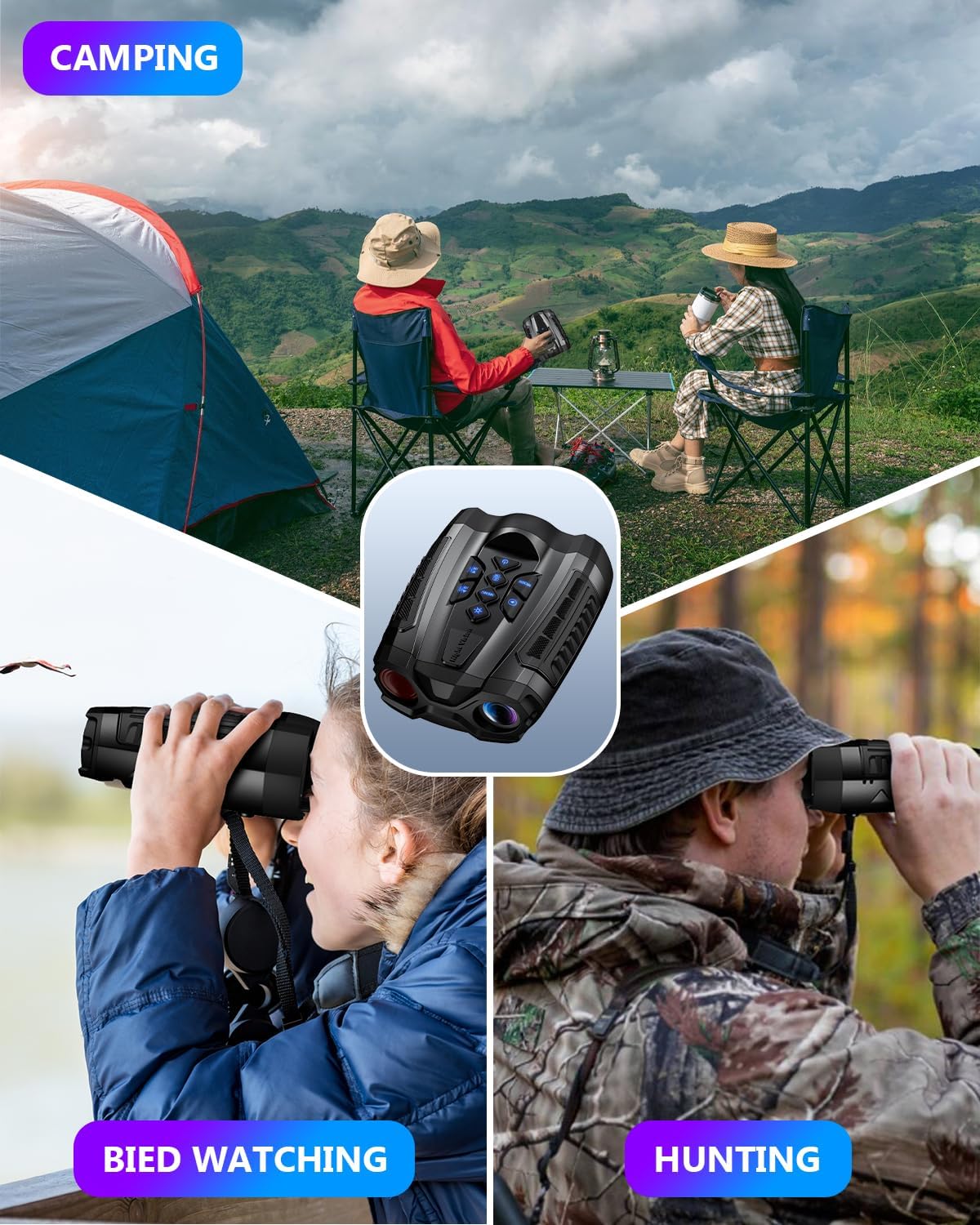 High-Performance 4K Night Vision Goggles with Camera, 10X Zoom & 32GB SD Card - Explore Day and Night