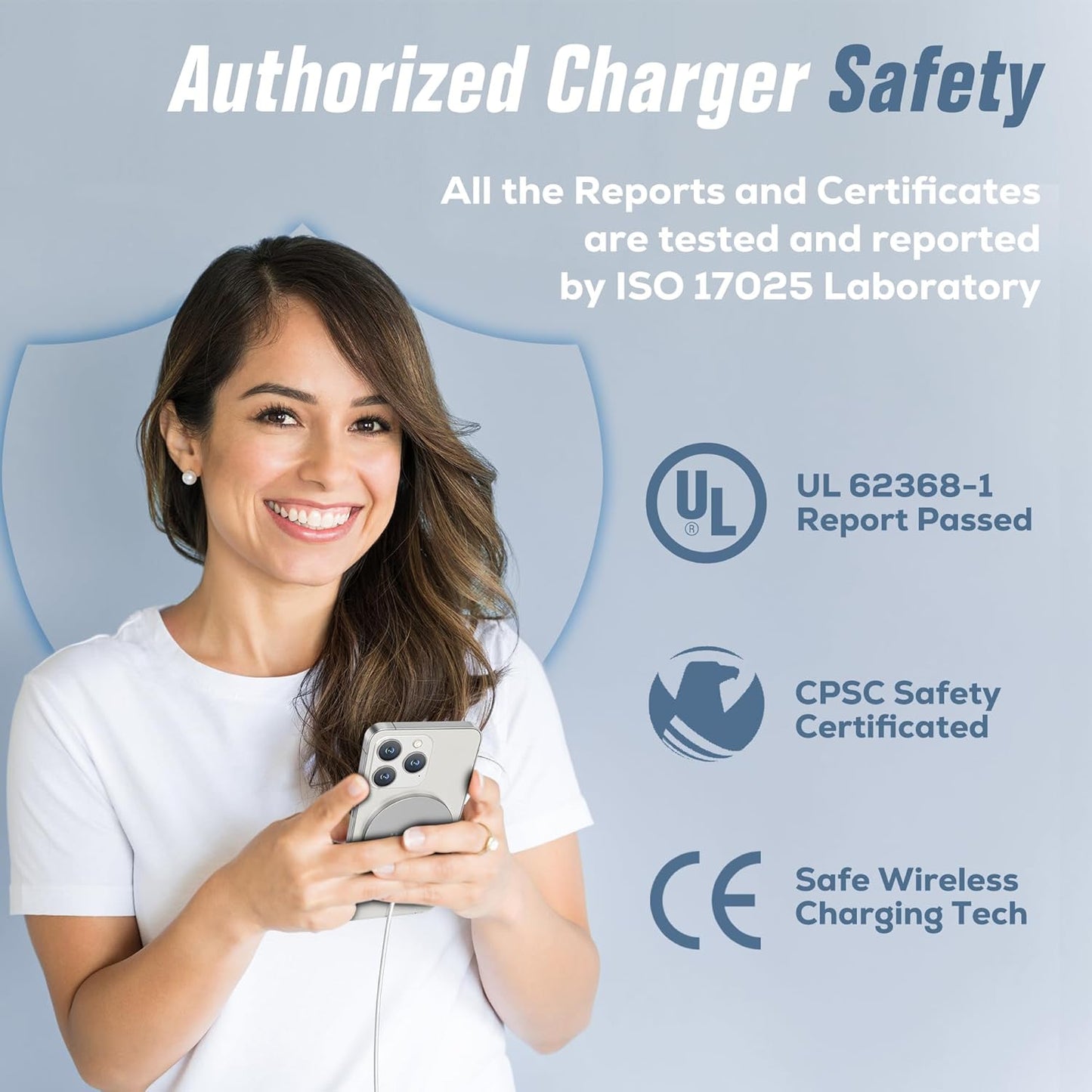 2-Pack 15W Magnetic Wireless Chargers – 32-Magnet Auto-Align, Fast Charge, Slim Design, Safety Temp Control & FOD – For 16/15/14/13/12 Series Magnetic Phones