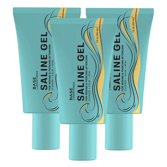 Saline Gel Piercing Aftercare and Bump Solution - 3 Pack, 1.5 oz (45ml) Each