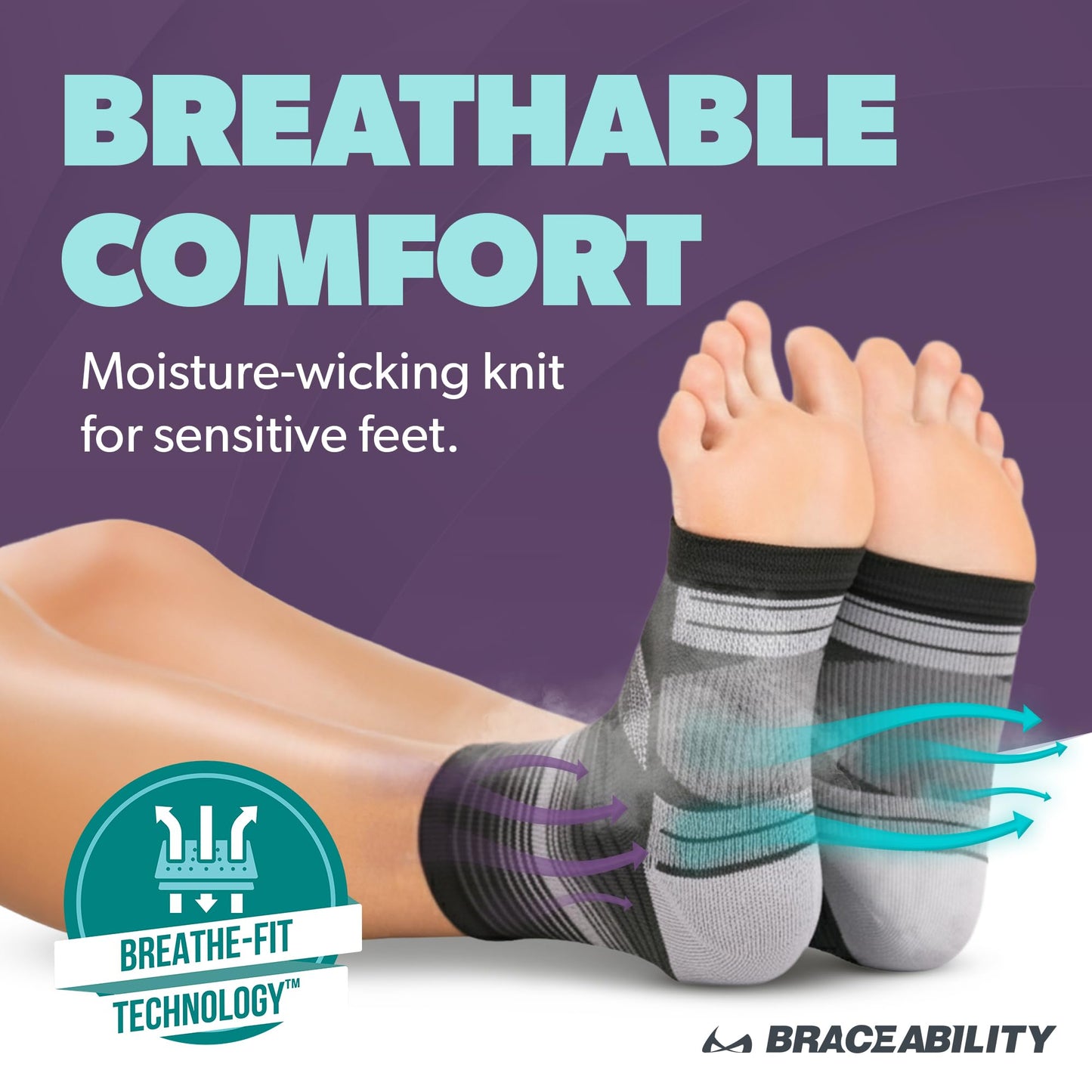 Diabetic Compression Ankle Socks for Neuropathy and Swelling Relief - Black - Large