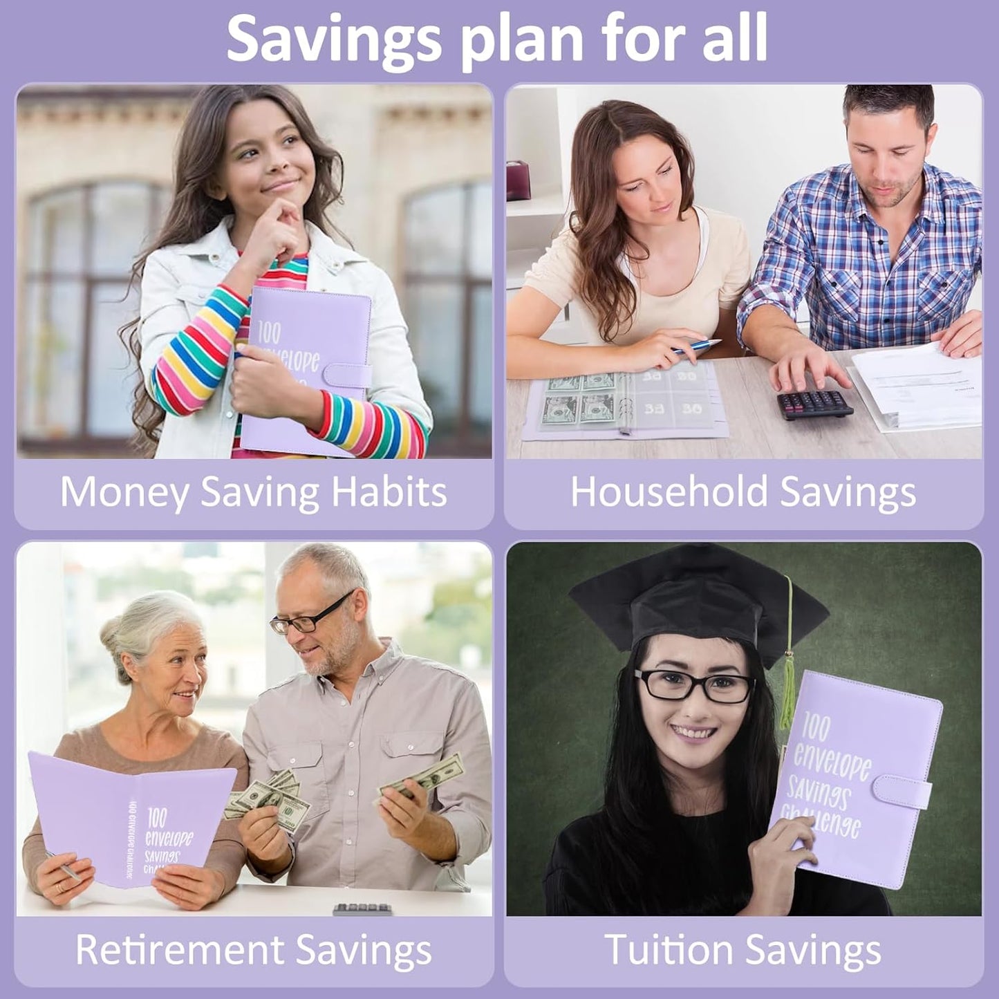 Achieve Your Savings Goals: 100 Envelope Money Savings Challenge Book - Organize & Track Finances, Save Up to $10,100