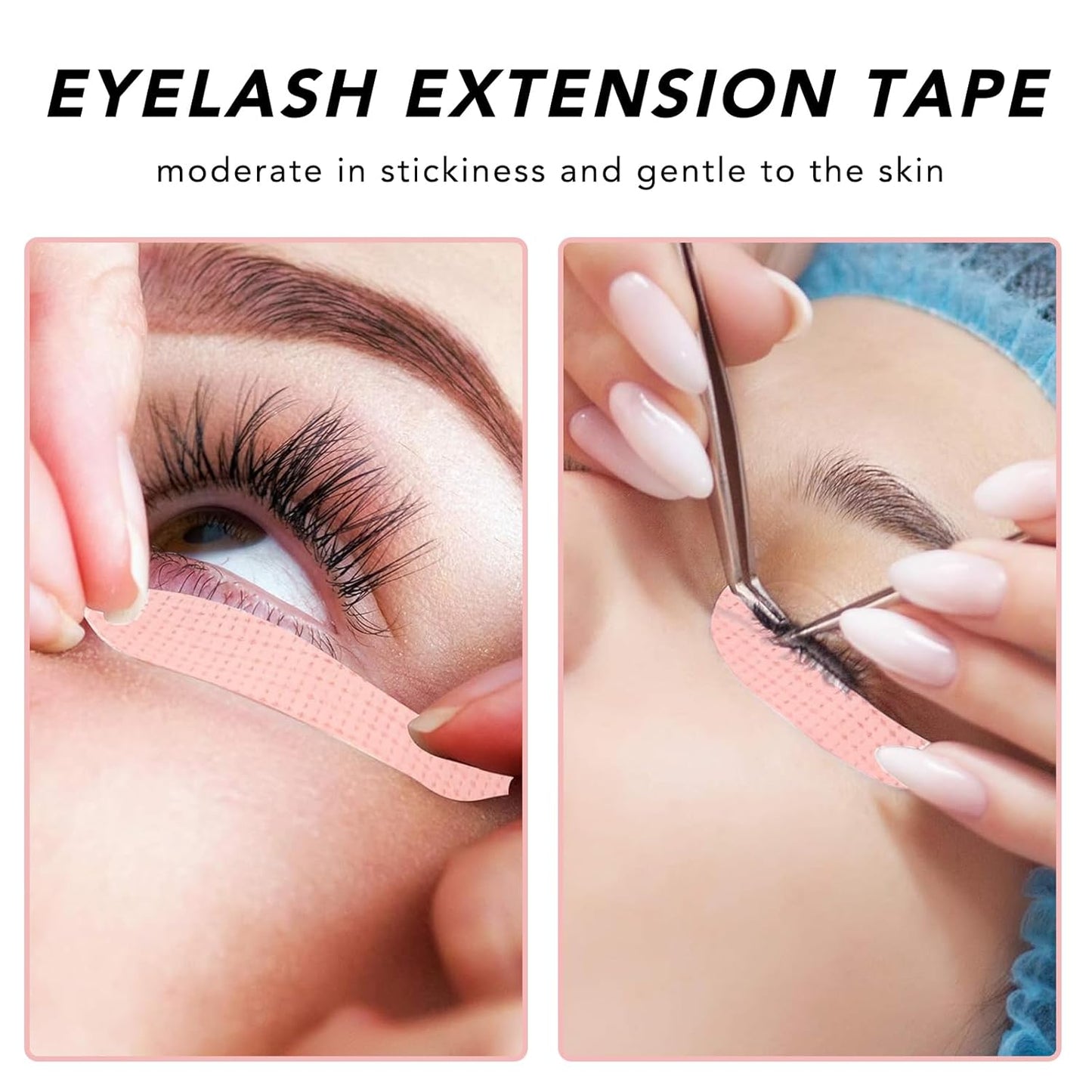 Premium Eyelash Extension Tape, 3.94 Yards, Breathable Non-Woven Silicone Gel - Pink