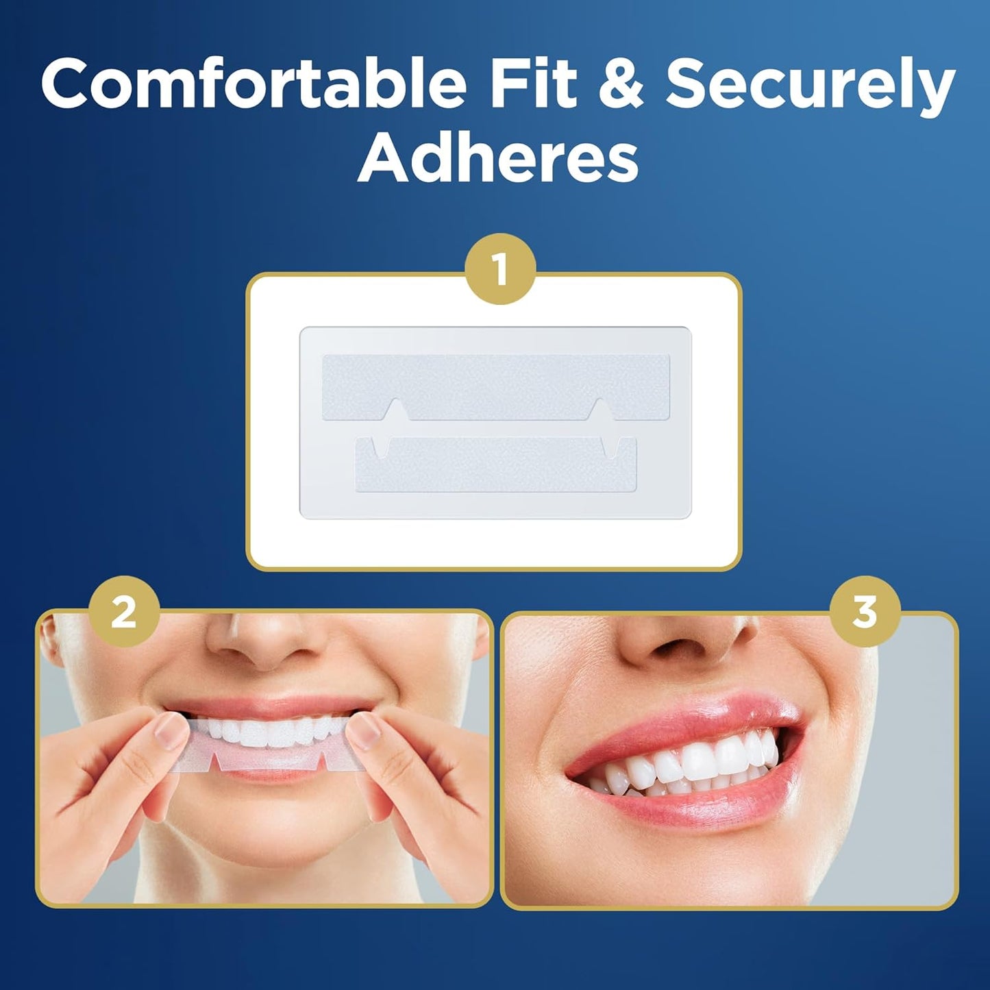 Achieve a Dazzling Smile with 60 Gentle Whitening Strips for Sensitive Teeth - Quick and Lasting Results in 7 Days
