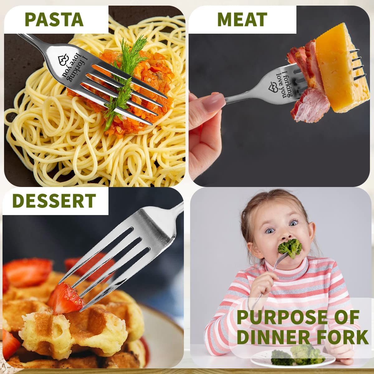 "I Forking Love You" Engraved Stainless Steel Fork Gift For Loved One