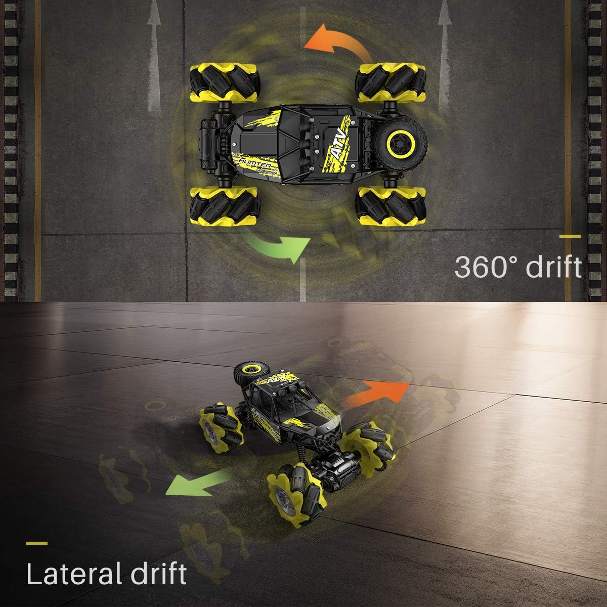 Discover the Thrilling 1/20 Metal RC Monster Truck - Perfect Toy for Kids, 360° Spins, LED Lights, Durable Zinc Frame