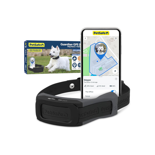 PetSafe Guardian GPS 2.0 Dog Fence + Real-Time Tracking System, Wireless Custom Boundaries, Waterproof Rechargeable Collar, Tone/Vibration/Static Levels, Subscription Required