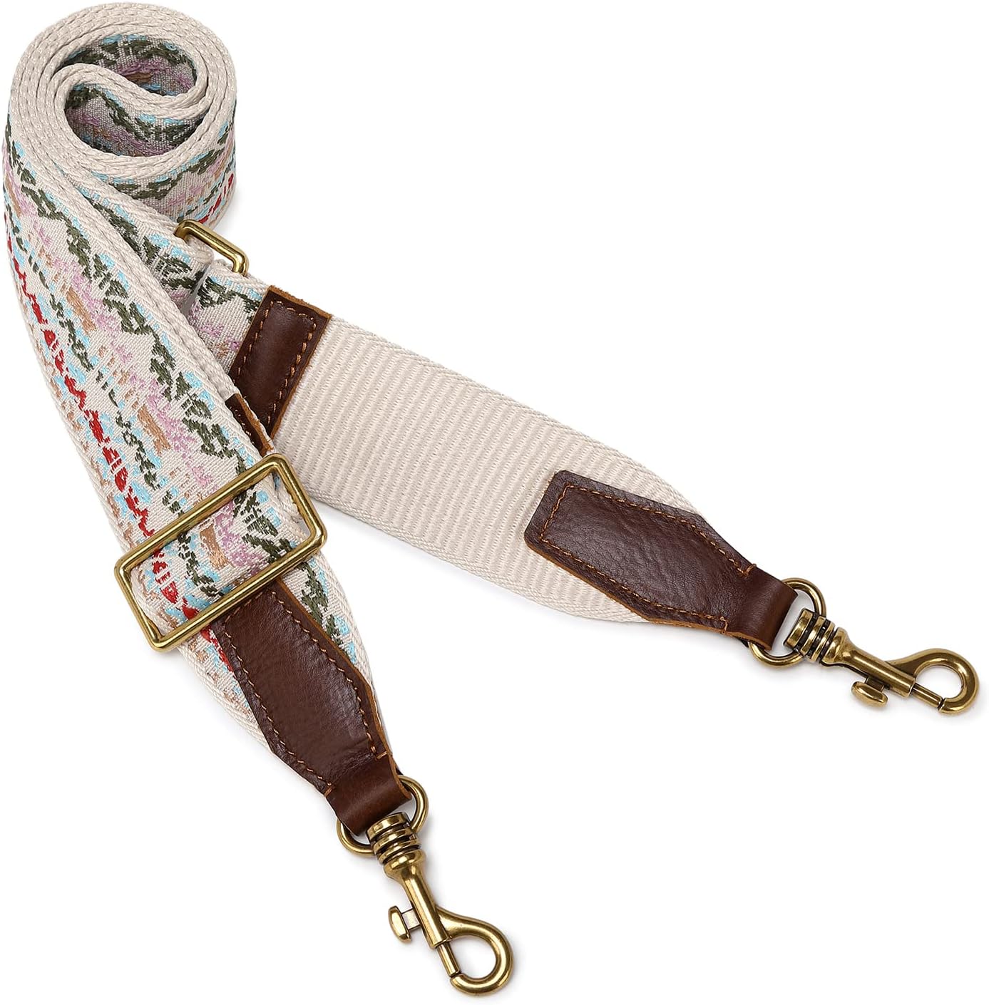 Adjustable Cowhide Head Wide Shoulder Strap for Bags and Guitars