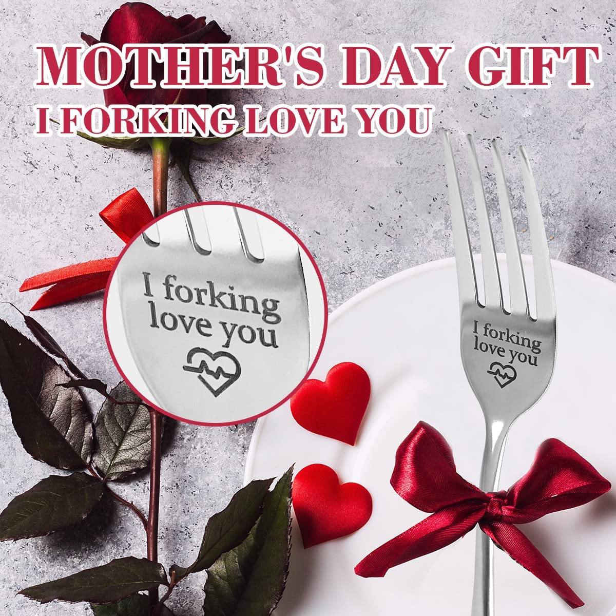 "I Forking Love You" Engraved Stainless Steel Fork Gift For Loved One