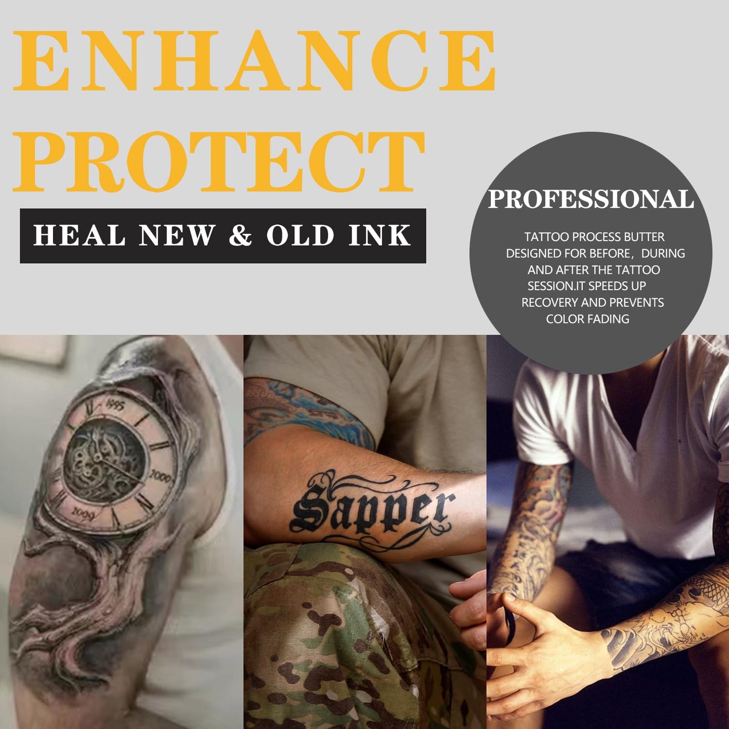Ultimate Tattoo Aftercare Balm - Natural, Hypoallergenic, 17oz for Vibrant Tattoos