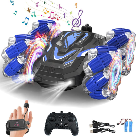 Gesture Sensing RC Stunt Car: Ultimate Toy for Boys 6-12 Years Old | Cool Lights & Music