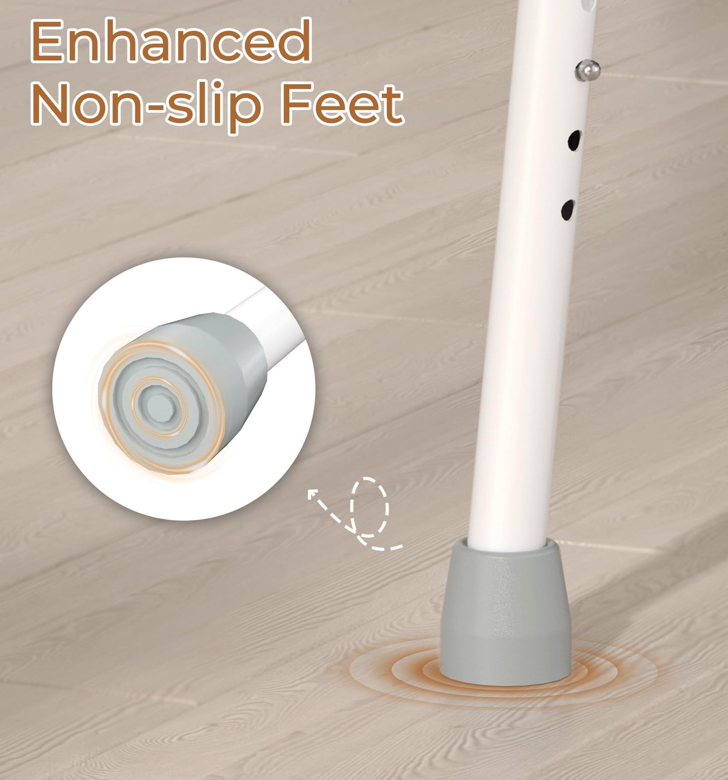 3-in-1 Bedside Commode Chair, Raised Toilet Seat & Safety Frame, Dual-Crossbar Support, 350 lb (159 kg) Capacity, 7.5 qt (7.1 L) Bucket, White