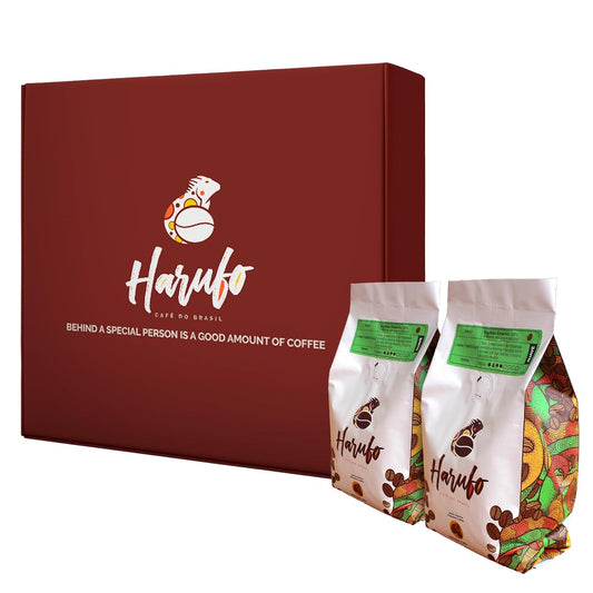 Specialty Brazilian Coffee Gift Kit - 2 Bags of Bourbon Whole Beans, Medium Roast, 17.6 oz