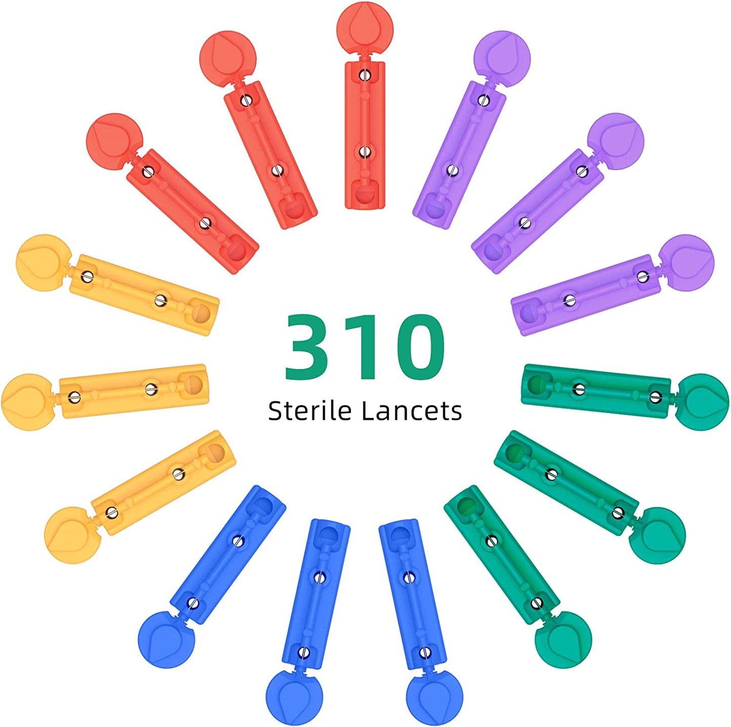 310ct 30 Gauge Twist Top Sterile Lancets for Lancing Devices